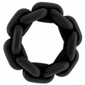 Чёрное эрекционное кольцо SONO №4