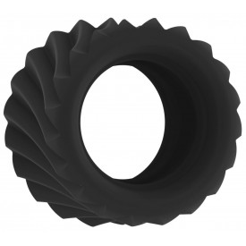Черное эрекционное кольцо SONO №40