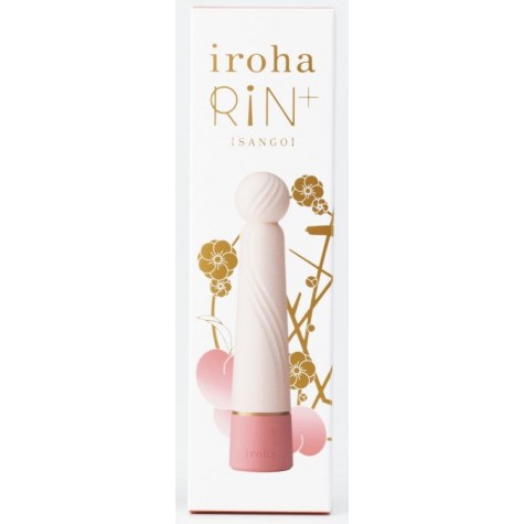 Нежно-розовый вибратор с шаровидной мягкой головкой IROHA Rin+ Sango - 16 см.